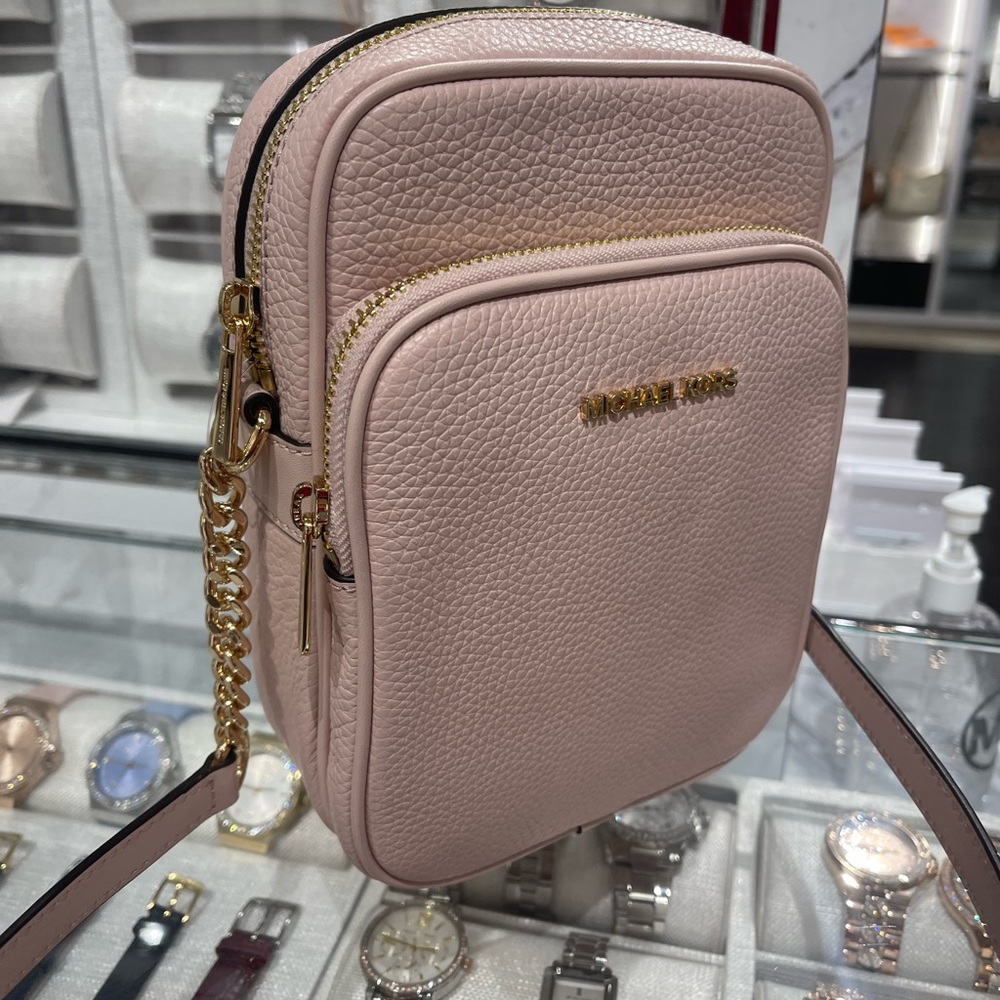 MICHAEL KORS Jet Set TRVL Md Leather NS Chain Crossbody XBODY 
Powder Blush 
NWT - Picture 12 of 16